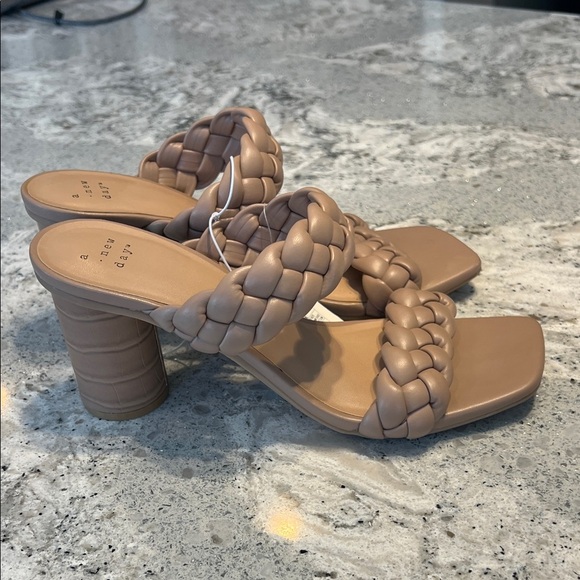 A New Day Women's Brown Braided Heels - Picture 3 of 6